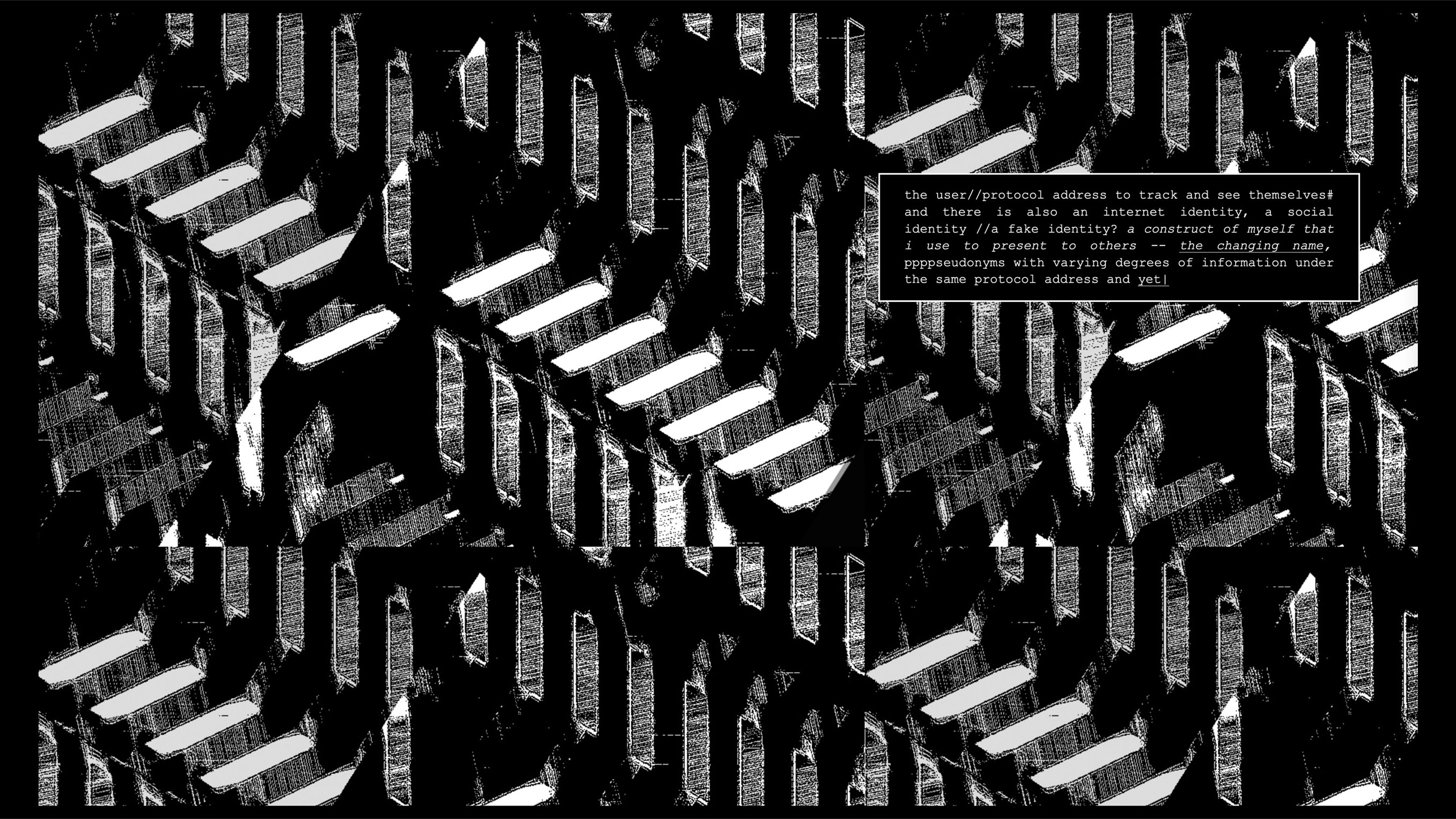 View full size version of black and white pattern with a text box