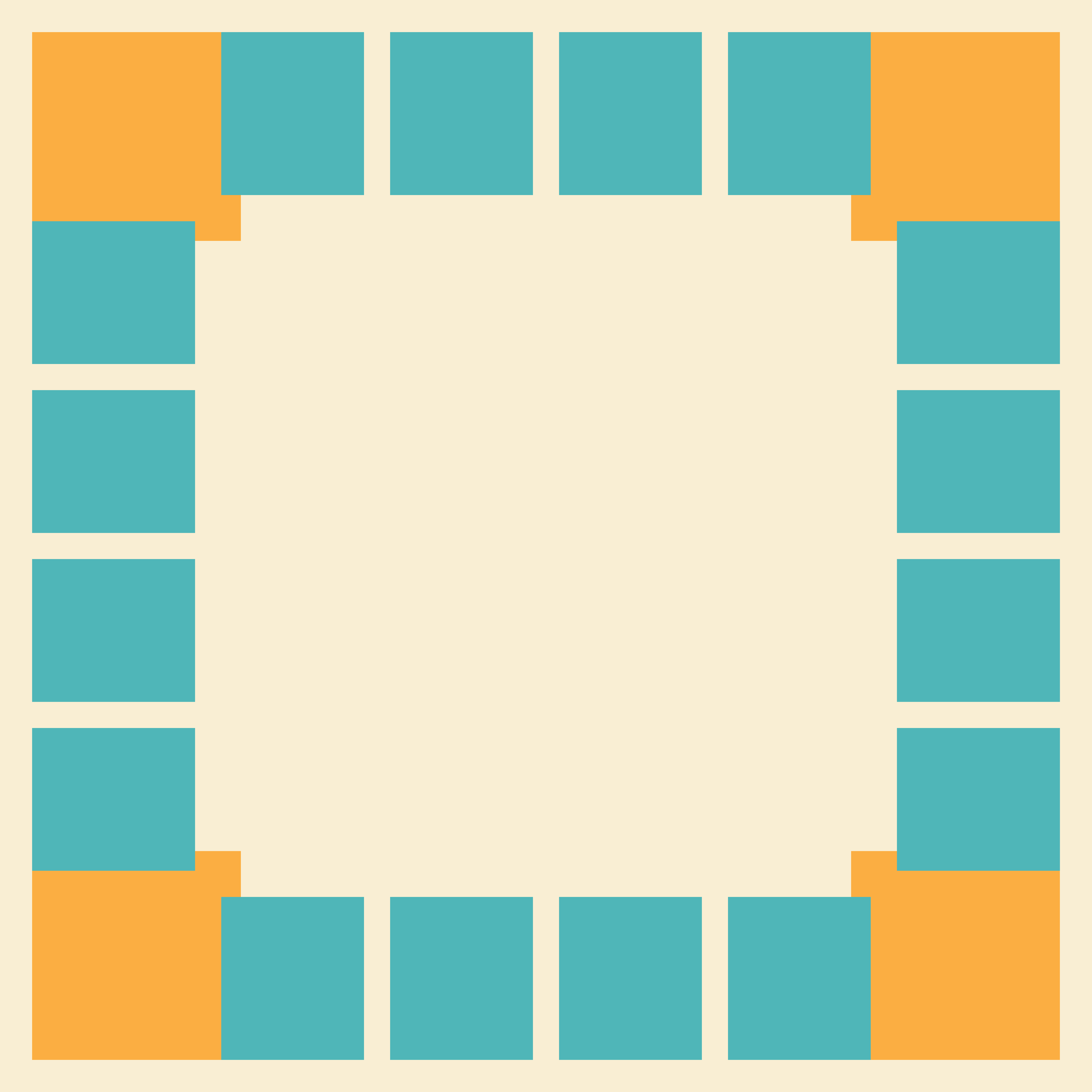 View full size version of empty squares on a graphic of a game board