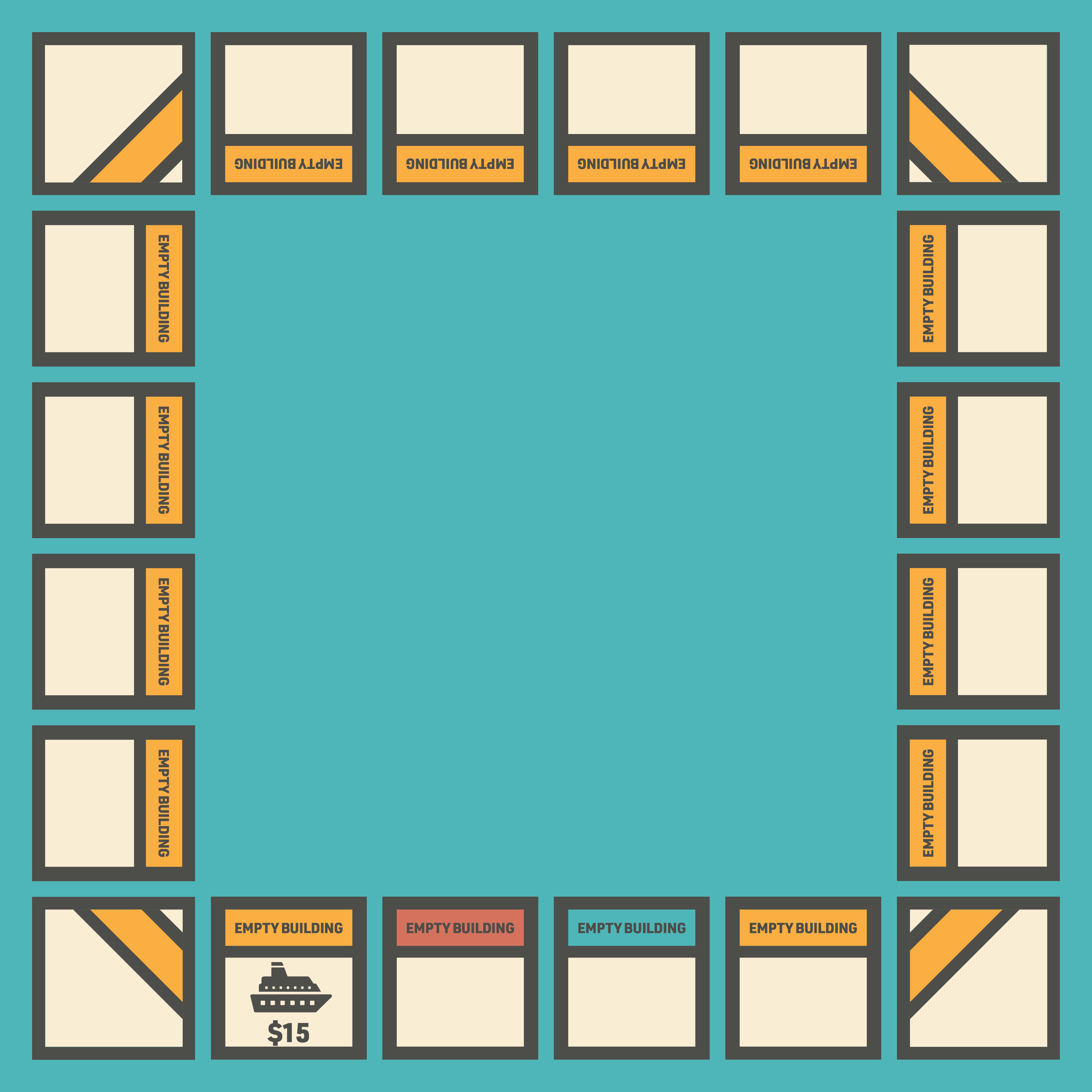 View full size version of semi-empty squares on a graphic of a teal game board