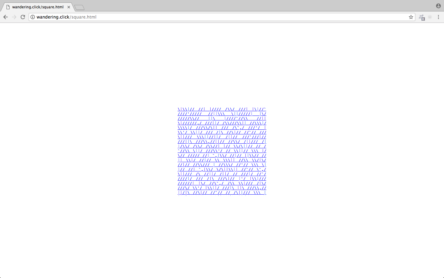 Screenshot of a square of ASCII grass